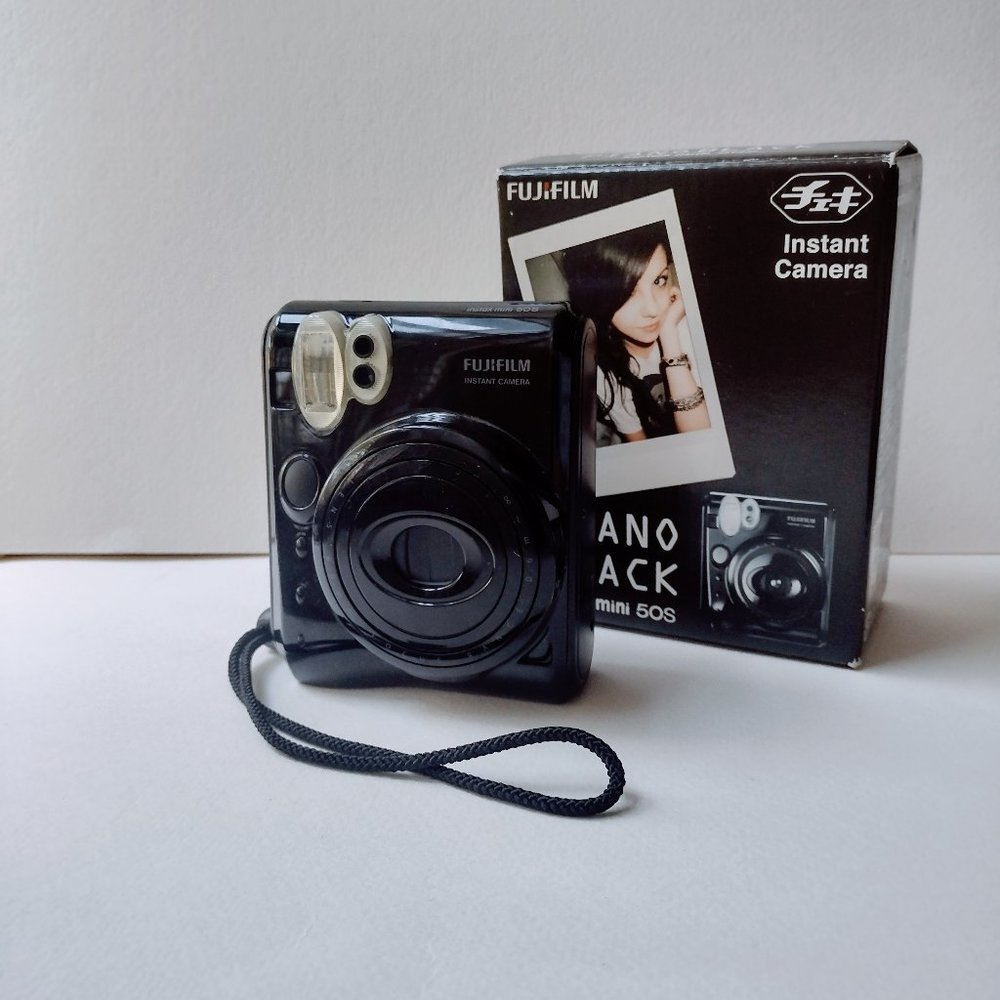 FUJIFILM instax mini 50S Instant Print Camera (Piano Black)